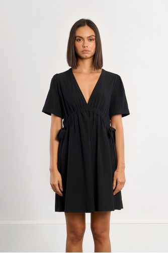 Robe mini à cordons