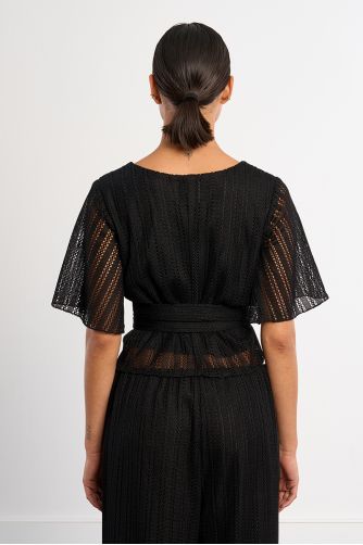 Top cache-cœur ajouré