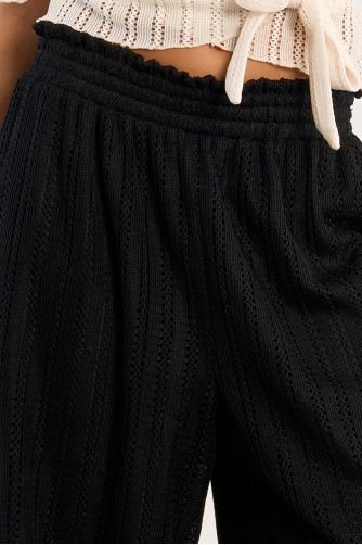 Wide pants with perforation