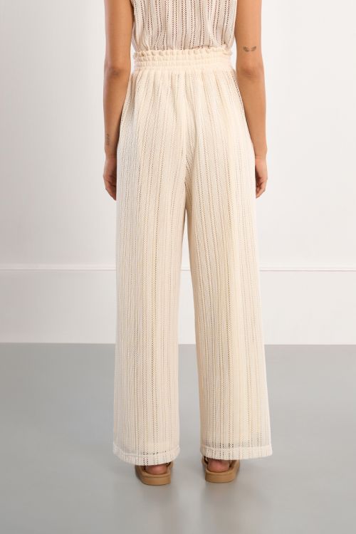Wide pants with perforation