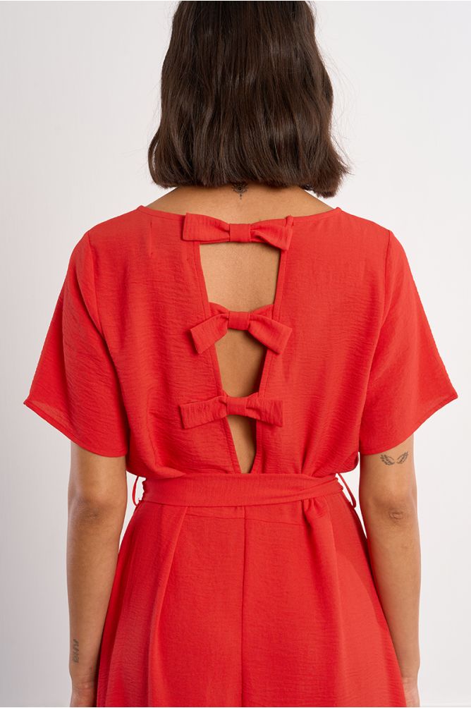 Robe maxi, ceinture à nouer