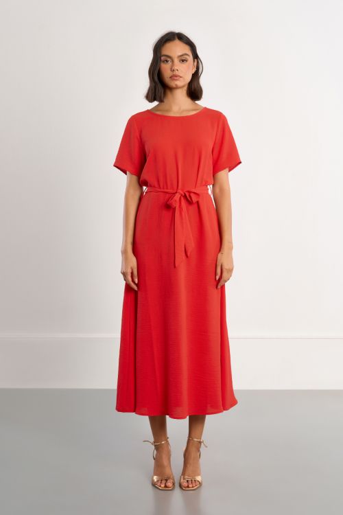 Maxi dress, tie belt