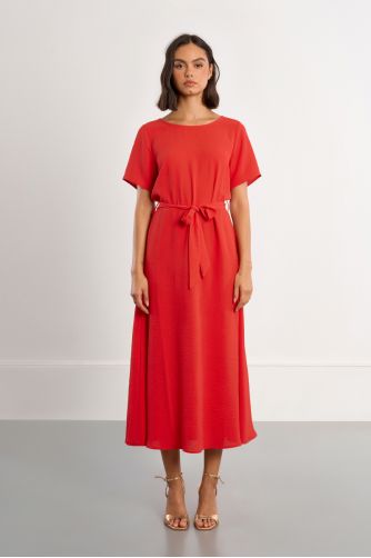 Maxi dress, tie belt