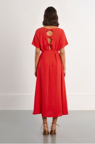 Maxi dress, tie belt