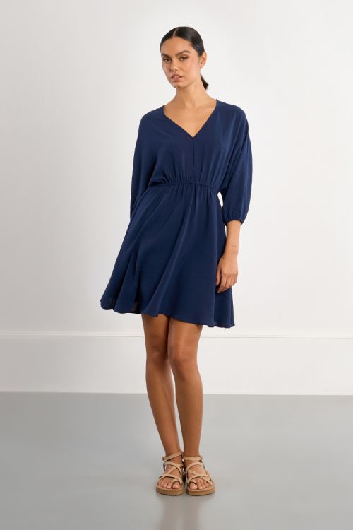 Robe mini, taille élastiquée