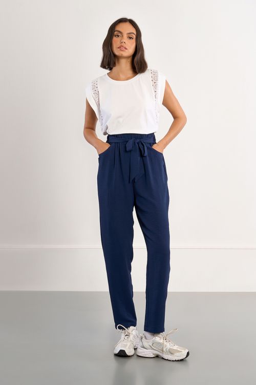 Pantalon taille paperbag