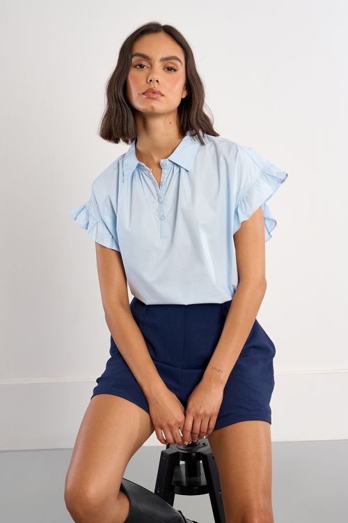 High-waisted shorts
