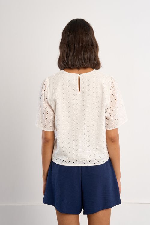Top coton, en broderie anglaise