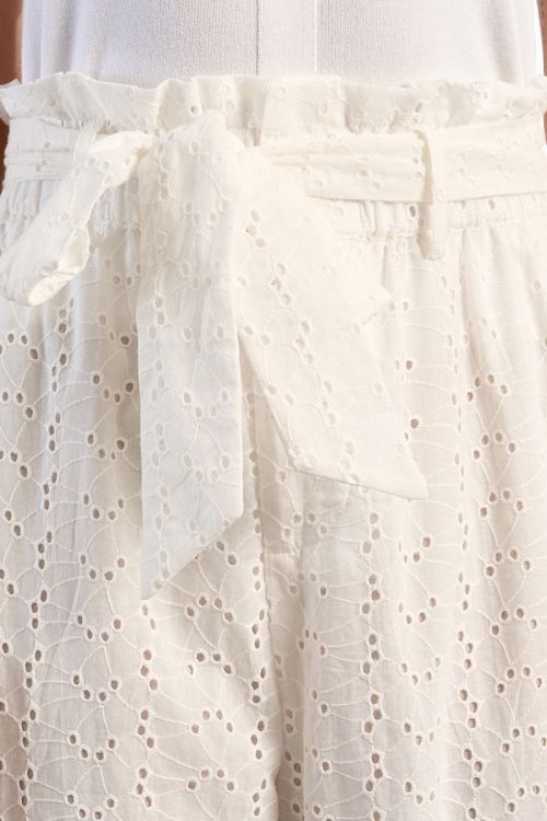 Pantalon coton, en broderie anglaise