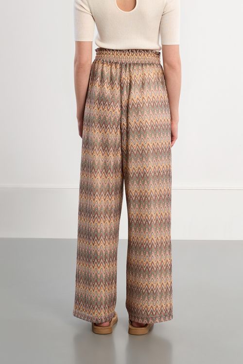 Pantalón de mujer largo, con estampado, multicolor.
