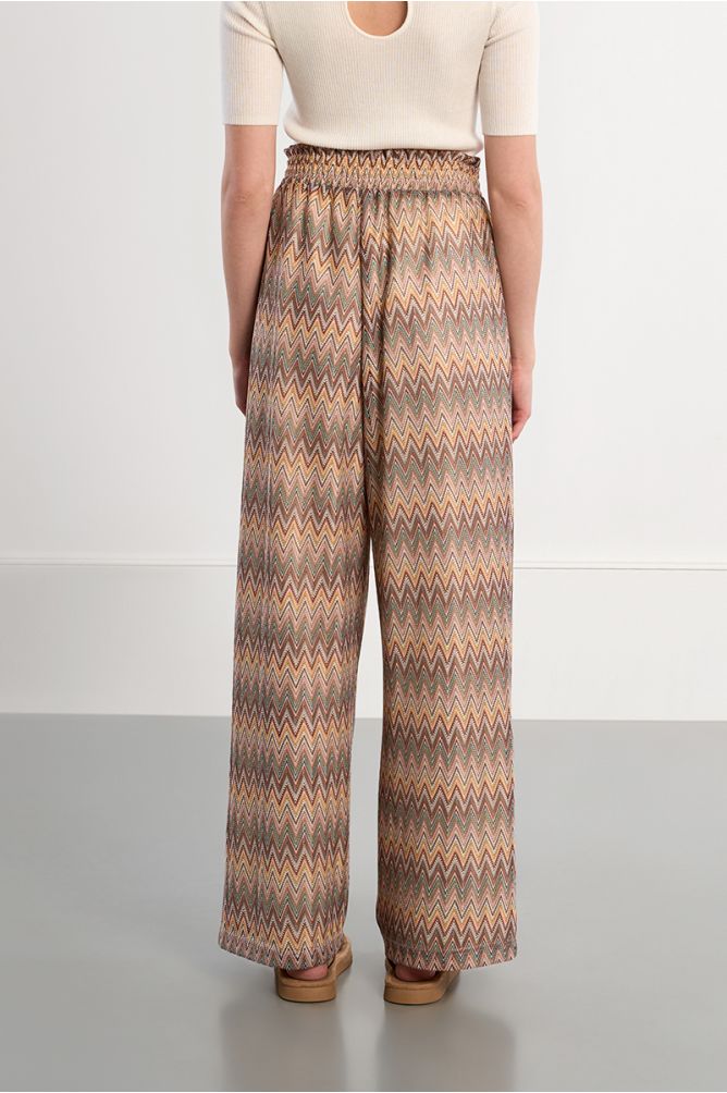 Pantalon large à imprimé graphique