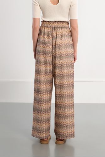 Pantalon large à imprimé graphique