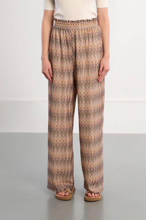 Pantalón de mujer largo, con estampado, multicolor.