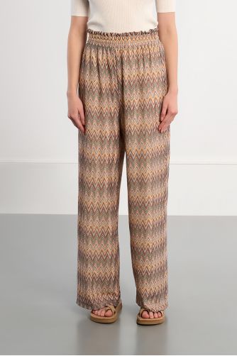 Pantalon large à imprimé graphique