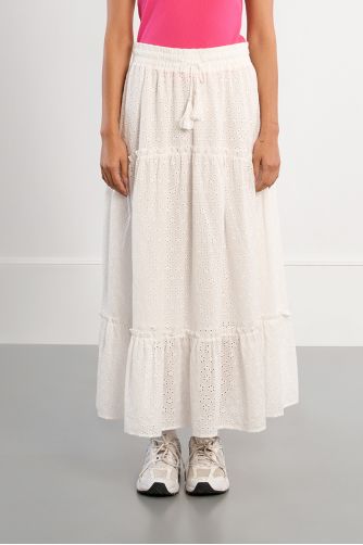 Broderie anglaise maxi skirt