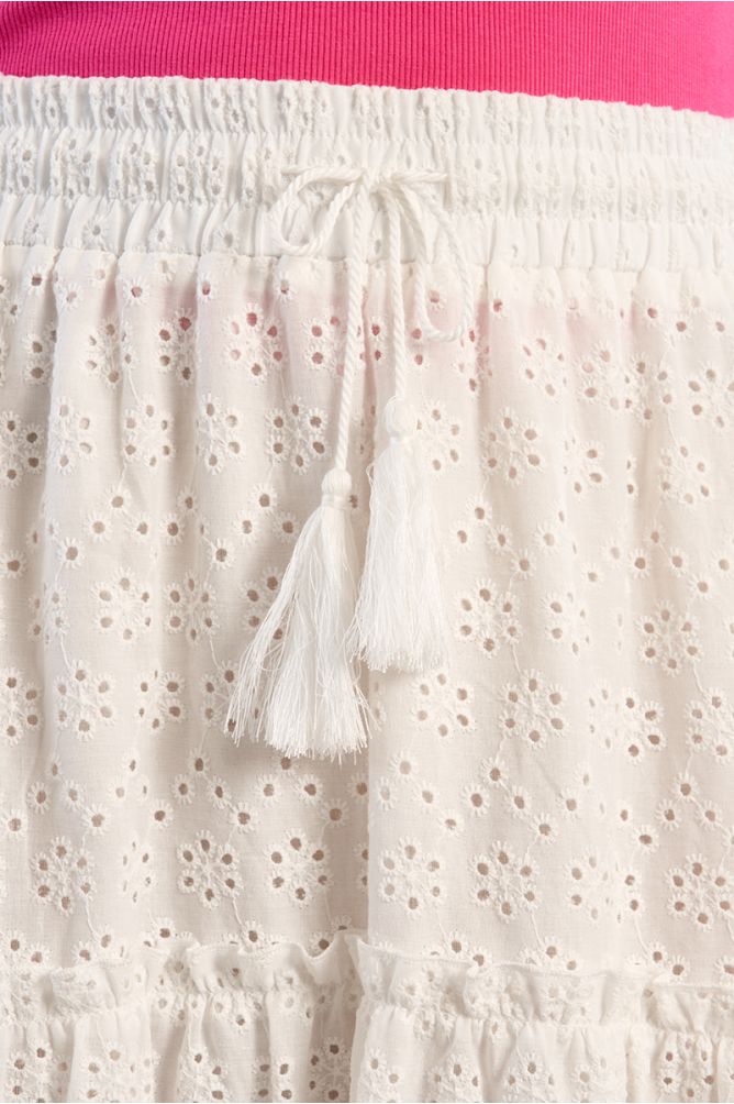 Jupe maxi en broderie anglaise