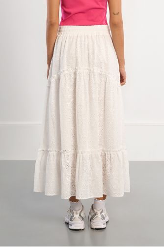 Broderie anglaise maxi skirt