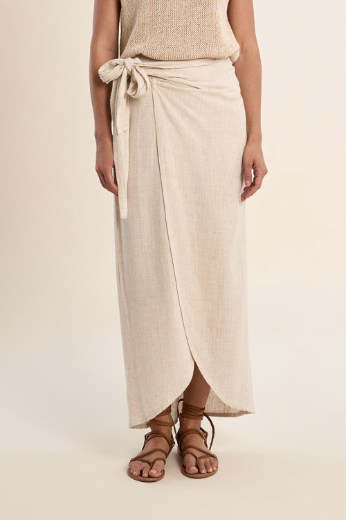Long skirt, wrap