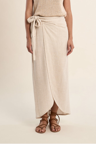 Long skirt, wrap