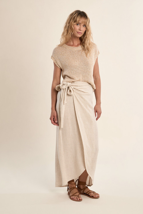 Long skirt, wrap