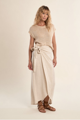 Long skirt, wrap