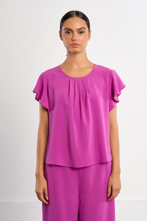 Ruffle sleeve top