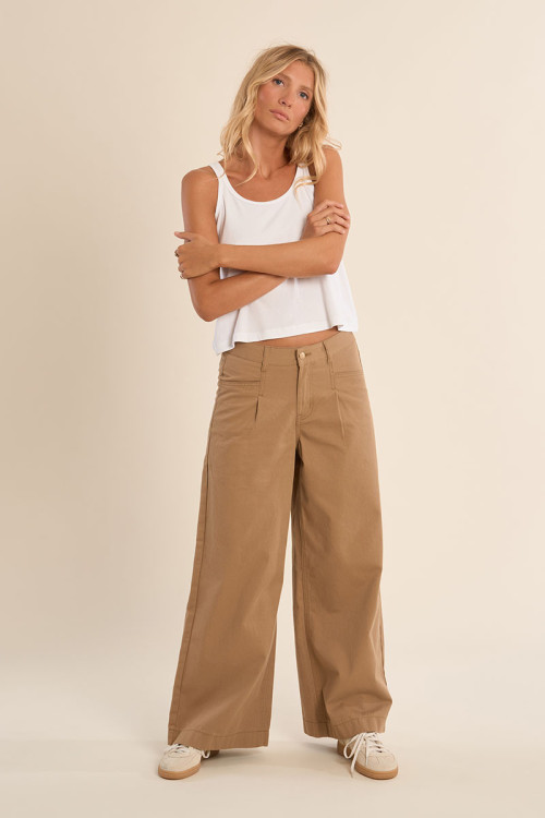 Jean taille haute et large