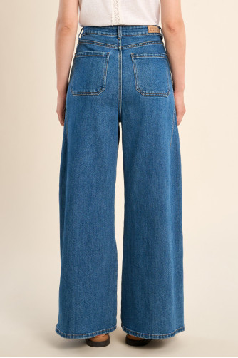 Jean taille haute et large