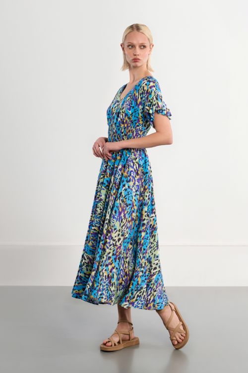 Robe maxi à mulitples volants