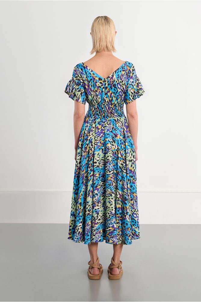 Robe maxi à mulitples volants