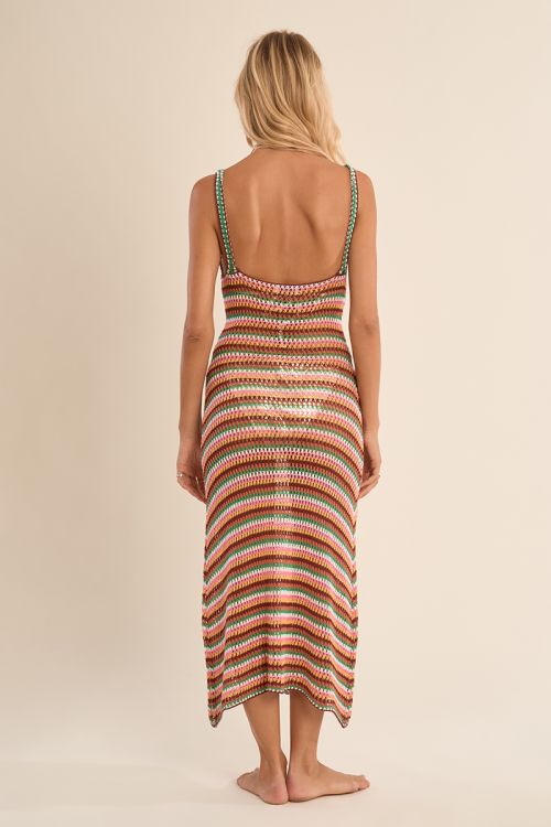 Robe de plage en maille crochet