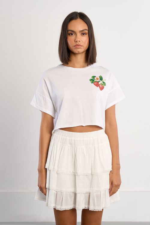 Crop T-shirt, Strawberries