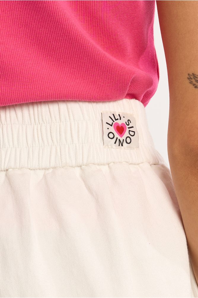 Short taille haute en coton