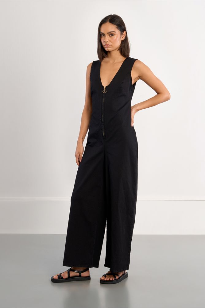 Combi-pantalon évasée