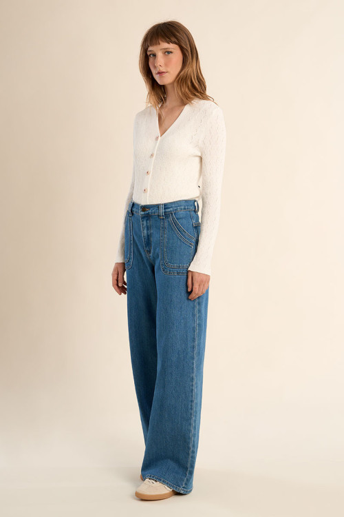 Pantalón de mujer largo, vaquero.