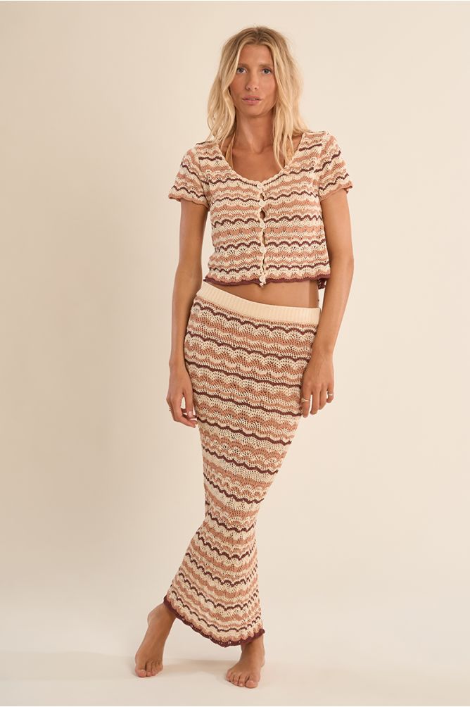 Gilet en crochet, marinière