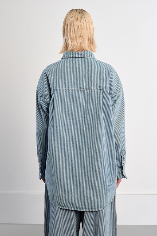Surchemise rayée denim