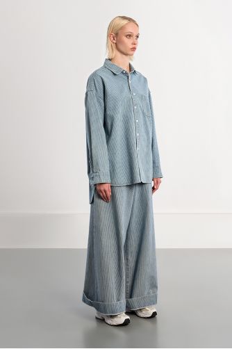 Surchemise rayée denim