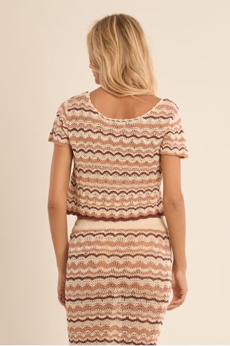 Crochet cardigan, sailor shirt