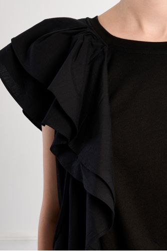 T-shirt en coton à volants