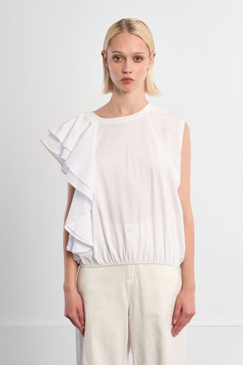 T-shirt en coton à volants