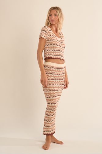 Gilet en crochet, marinière