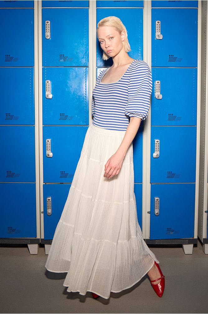 Maxi skirt, multi-ruffle