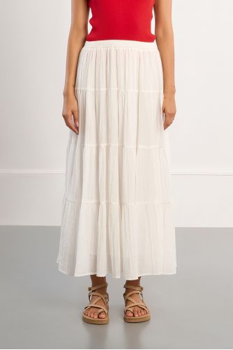 Jupe maxi, multi-volants