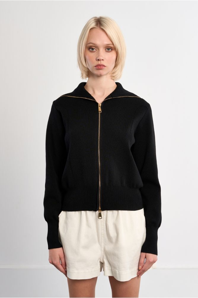 Gilet double-zippé en maille