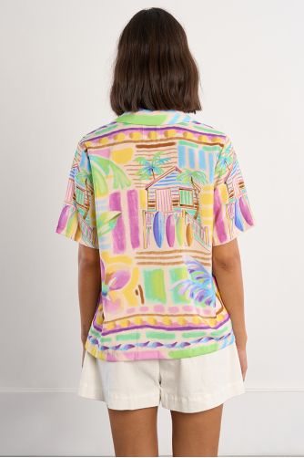 Chemise manches courtes à imprimé Surf