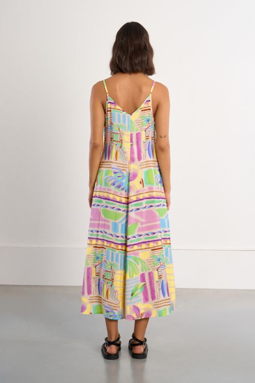 Surf print maxi dress