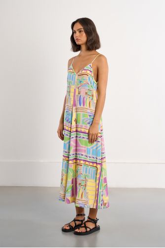 Robe maxi à imprimé Surf