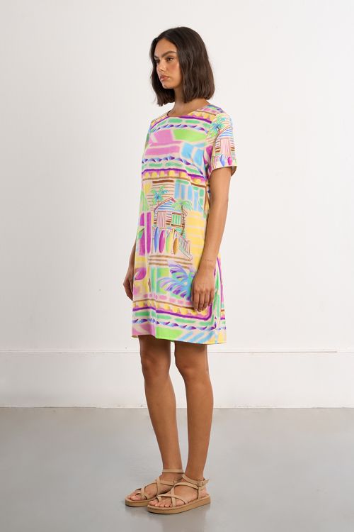 Robe t-shirt à imprimé Surf