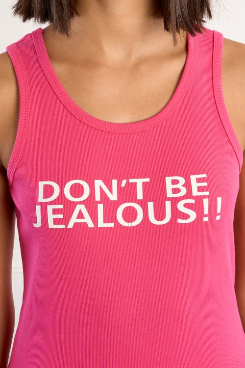 "Ribbed tank top ""Don't be jealous!!"""